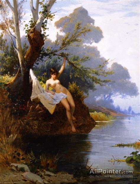 Hermann David Solomon Corrodi By The Riverbank Oil Painting