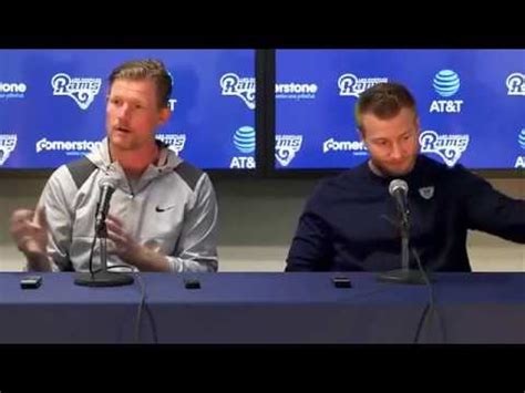 Los Angeles Rams Nfl Gm Les Snead And Head Coach Sean Mcvay Press