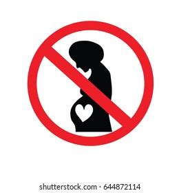 Vector Illustration Symbol Danger Pregnant Women Stock Vector Royalty