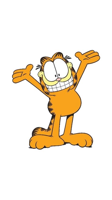 Garfield The Cat Is Smiling And Waving