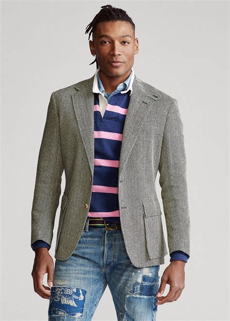 Ralph Lauren The Rl67 Herringbone Jacket Shopstyle Outerwear