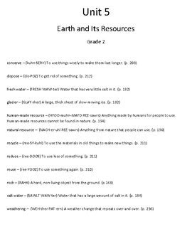 Tx Science Fusion Vocabulary Pack Grade Unit By Thomas Depwe