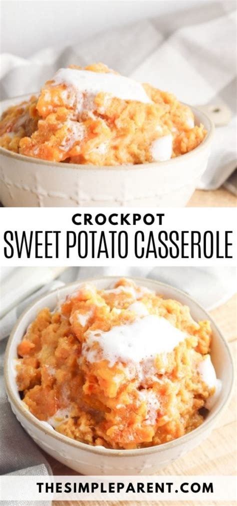 EASY Crock Pot Sweet Potato Casserole For The Holidays