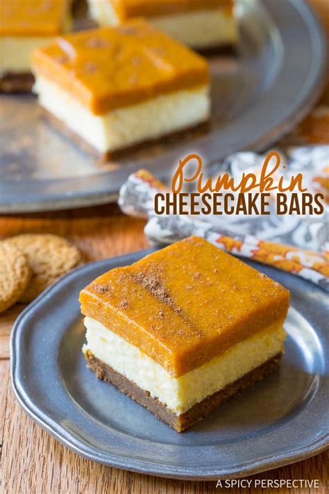 Layered Pumpkin Cheesecake Bars A Spicy Perspective