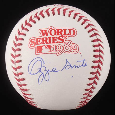 Ozzie Smith Signed 1982 World Series Baseball Schwartz Coa Pristine