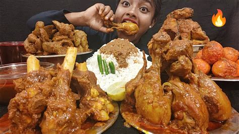 Asmr 🌶️ Mutton Curry Chicken Liver Curry Egg Curry Fish Curry