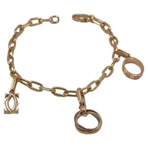 Cartier Yellow Gold Charm Bracelet For Sale At 1stdibs