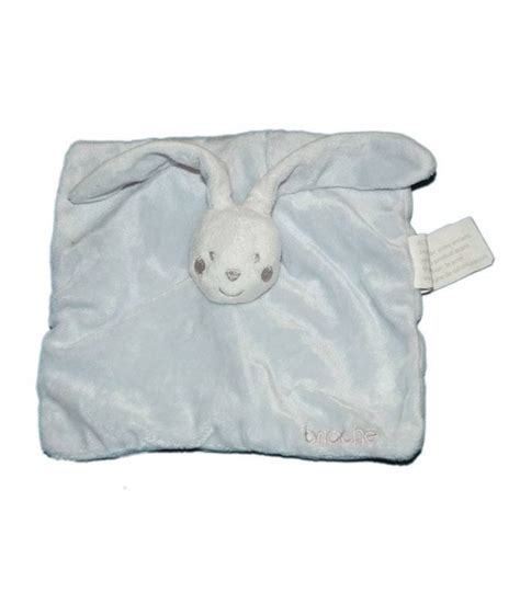 Doudou Plat Lapin Bleu Brioche Kimbaloo La Halle