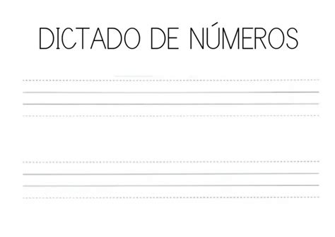 Dictado De Numeros Pdf