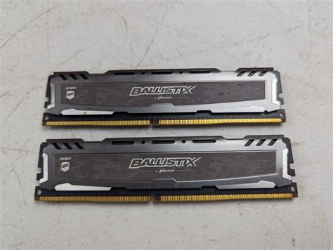 Used Crucial Ballistix 8gbx2 16gb Sport Lt Series Ddr4 3000 Mhz Sr