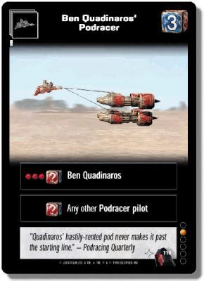 Star Wars Young Jedi CCG Foil Ben Quadinaros' Podracer