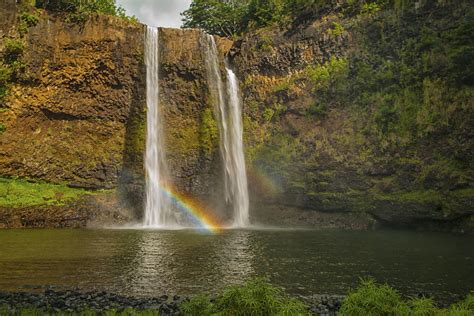 Wailua Falls Rainbow Photograph by Brian Harig - Fine Art America