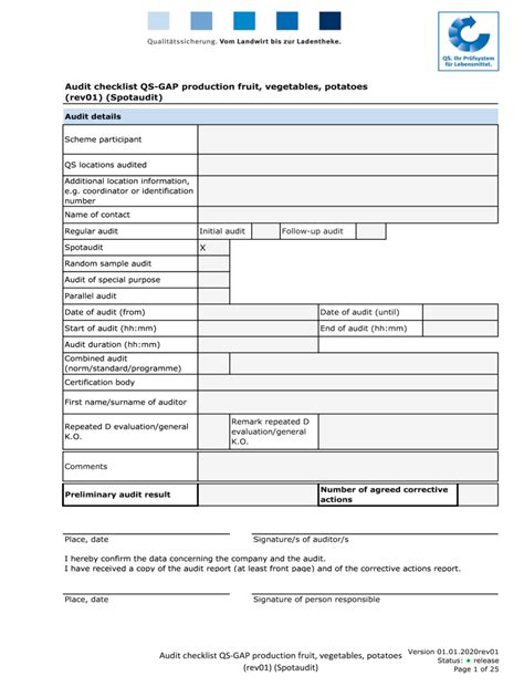 Fillable Online Qs Checkliste Fax Email Print Pdffiller