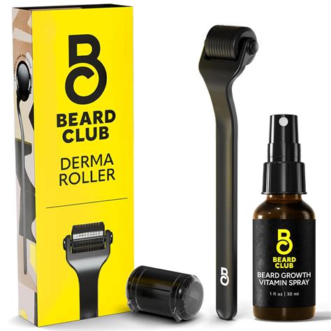 Amazon Beard Club Derma Roller Beard Growth Vitamin Spray