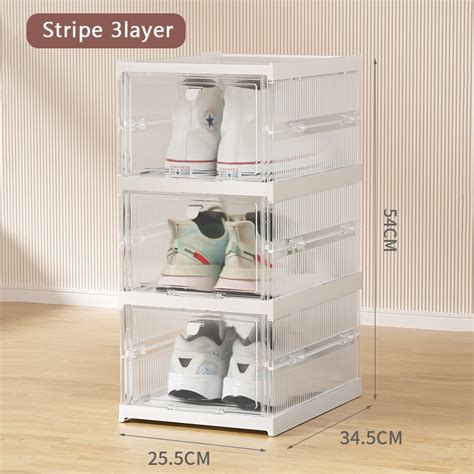 Foldable Shoe Box Multi Layer Shoe Rack Organizer Shoe Storage Dust