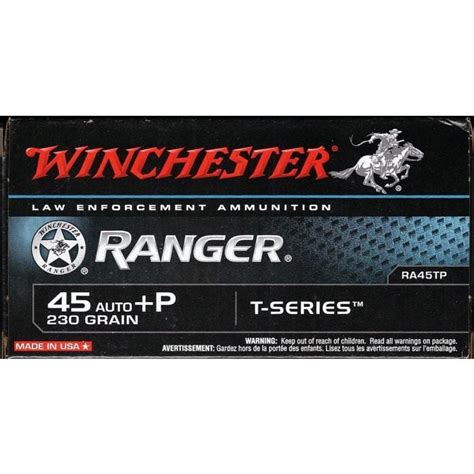 Winchester Ranger 45 Acp 230 Grain P Jhp 45 Acp Ammo For Sale Ammunition Depot