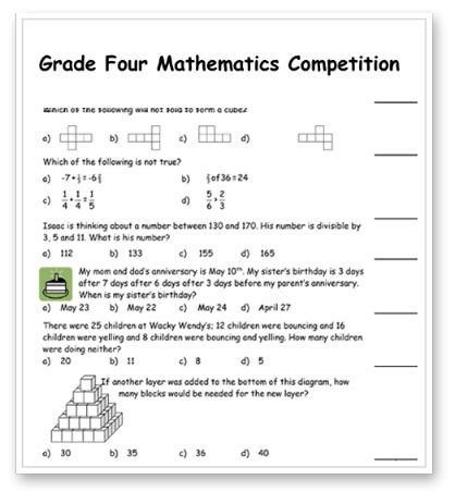 Grade 4 Math Curriculum - Spirit of Math Schools Inc.