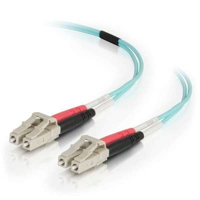 C2G (Legrand) 25FT OM4 50/125um Multimode Duplex LC-to-SC Aqua Fiber Patch Cord — Black (Single) (CG-C6-OM4-LC-SC-25FT-BK-1PK)