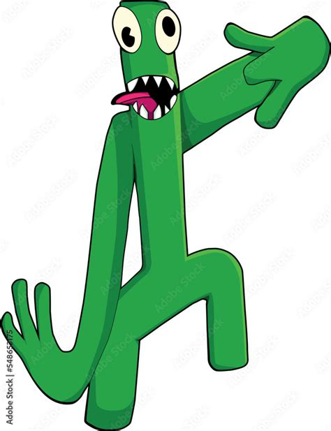 green monster rainbow friends vector stock vector adobe stock