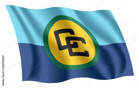 Caribbean Community flag. Flag of CARICOM. International organization flag. Stock Vector | Adobe ...