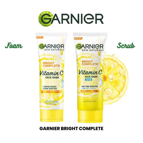 Jual Garnier Bright Complete Brightening Foam Scrub Sabun Cuci Muka