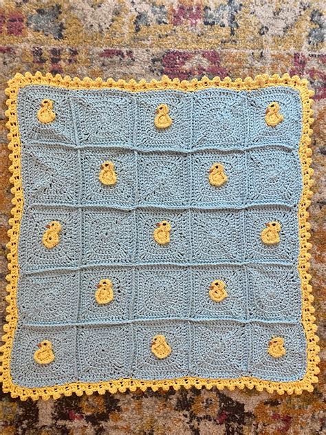 A Sweet Duck Baby Blanket Will Put Pattern Below R Crochet