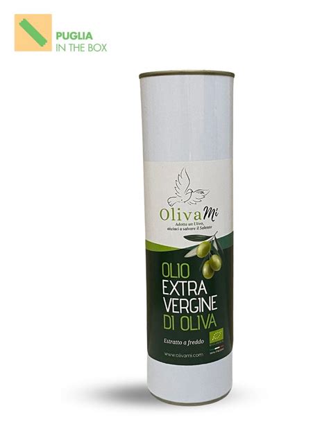 Lattina Da Litro Di Olio Extra Vergine Biologico Mix Leccino E