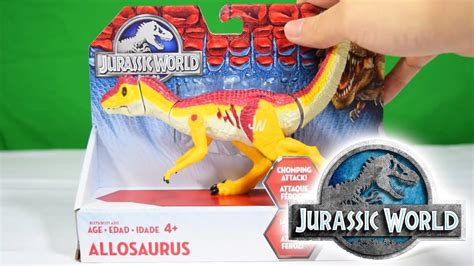 Jurassic World® Allosaurus Unboxing And Review Hasbro® Chomping Attack Youtube