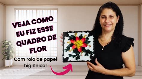 Veja como eu fiz esse quadro usando rolos de papel higiênico e papelão