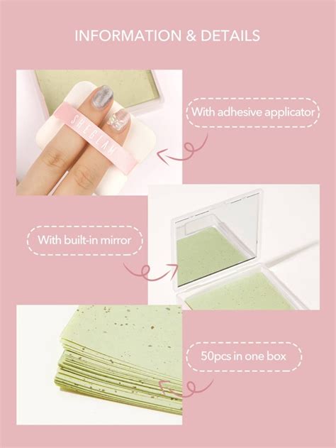 Sheglam Mattifying Blot Papers With Puff And Mirror 50pcs Greentea