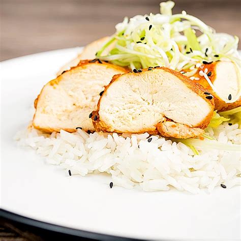 Steamed Chicken Breast With Korean Gochujang Glaze Krumpli