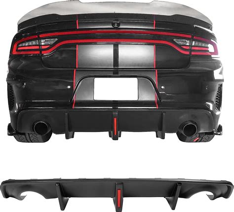 Amazon IKON MOTORSPORTS Rear Bumper Diffuser W Brake Light