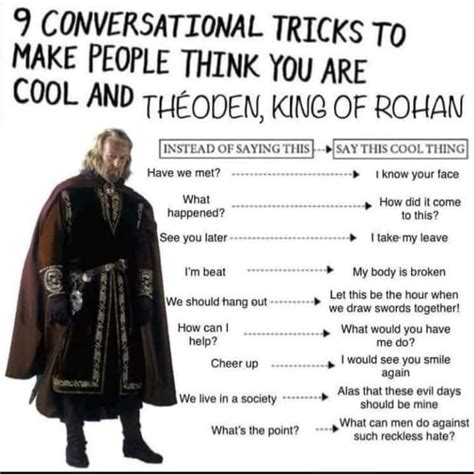 Conversational Tricks To Make People Think You Are Cool And Theoden