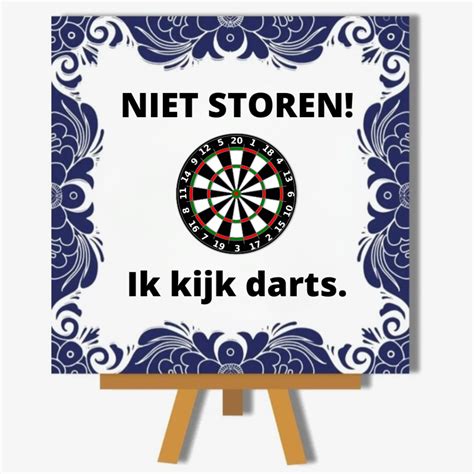 Unieke Darts Spreukentegel Niet Storen Ik Kijk Darts Perfect Voor