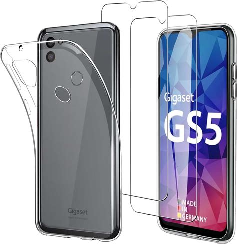 JDXHFF Hülle Kompatibel mit Gigaset GS5 Gigaset GS5 Pro und 2 Stück