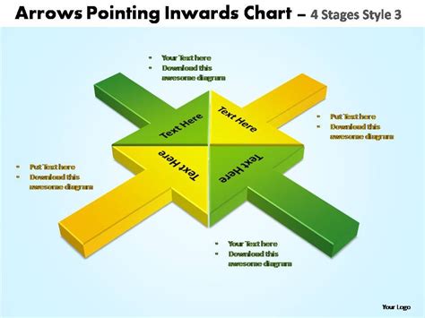 Arrows Pointing Inwards Chart 4 Stages Style 3 Powerpoint Templates Graphics Presentation