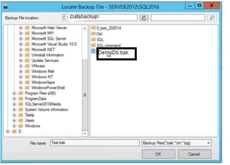 Sql Server Database Restoration Using Sql Script And Ssms