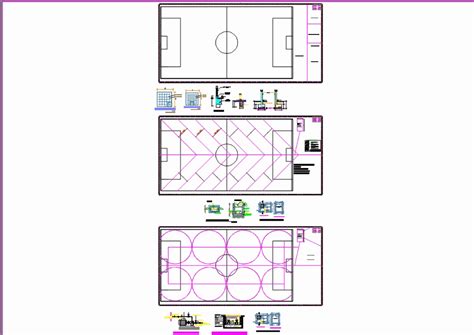 Campo De Futbol En Autocad Descargar Cad Kb Bibliocad