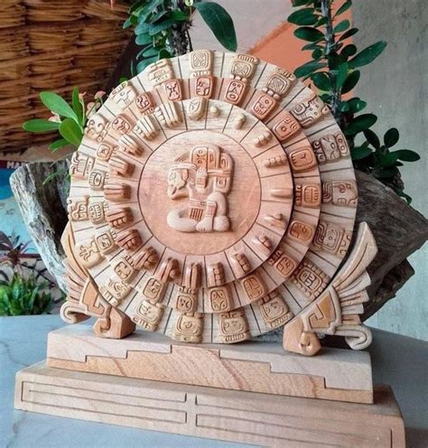 An Intricately Carved Wooden Sculpture On Display