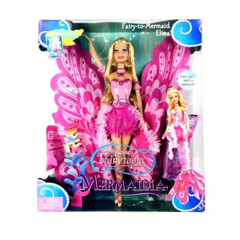 Barbie Fairytopia Mermaidia Fairy To Mermaid Doll Elina J