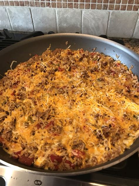 Ground Beef Stuffed Pepper Skillet