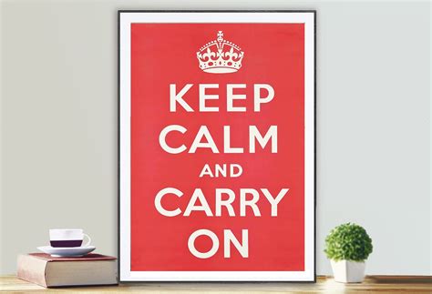 Keep Calm and Carry on Vintage Poster Poster Print or Canvas - Etsy