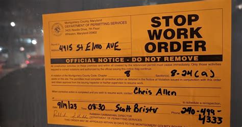 Stop Work order issued at On Saint Elmo in Bethesda : r/bethesda