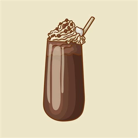 Verwoehnender Schokoladen Smoothie Vektoren Und Illustrationen Zum