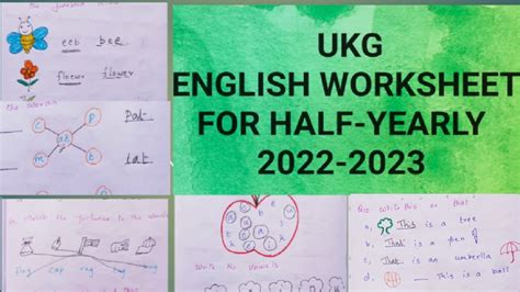 Ukg English Worksheet For Half Yearly 2022 2023 Pp2 English Model Question Paper Cbse Syllabus