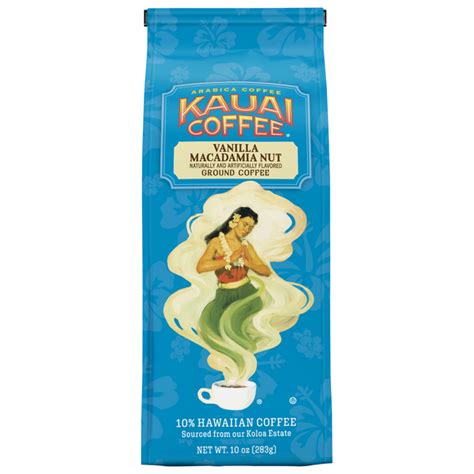 Save On Kauai Coffee Vanilla Macadamia Nut Flavored Medium Roast Ground