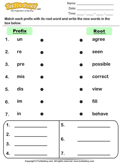 Prefixes And Base Words No Prep Printables Prefixes Worksheets And