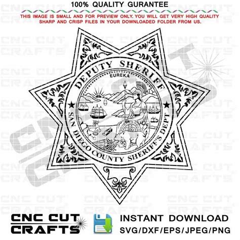 San Diego Sheriff Svg Files - Etsy