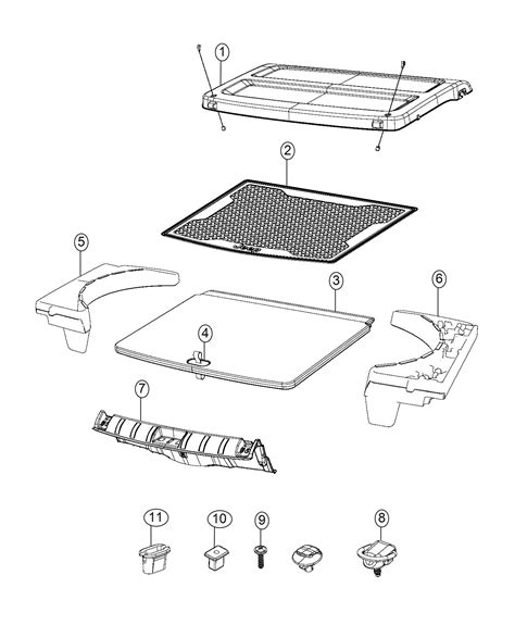 Jeep Compass Cover Rear Cargo Floor Trim No Description Available