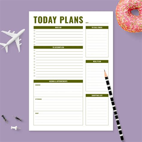 Daily Appointment Planner Template Printable Pdf